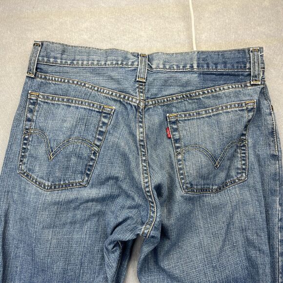 Levis 527 Jeans Mens 34x32 Blue Boot Cut Low Rise Cowboy Western Denim Y2K - Picture 8 of 14